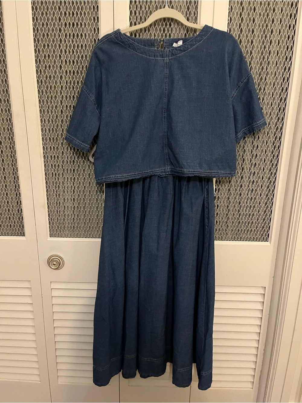 Blue Denim Two-Piece Dress